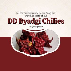 Image of DD Byadgi Chilies, a type of dried red chili pepper.