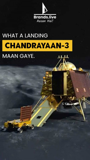 Chandrayaan-3 lander on the moon surface