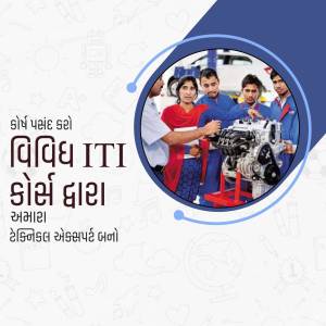 Image of students learning automotive mechanics at Vidya ITI