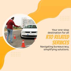 RTO Services - Driving Test Social Media Post For Telegram