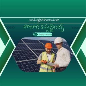 Two technicians inspecting solar panels on a rooftop.