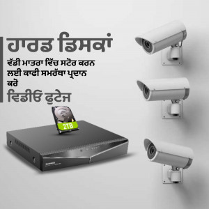 Image of a security camera system with cameras and a DVR