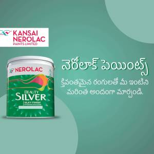 Nerolac Beauty Silver Interior Paint Bucket with Color Swatch