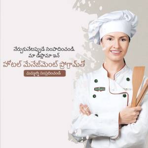 Female chef smiling and holding a wooden spoon