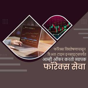 Image depicting forex trading analysis with a laptop and charts.