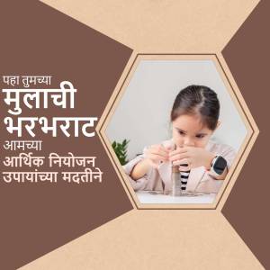 A young girl carefully stacking coins, representing financial planning for children.