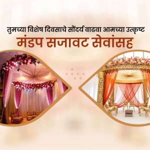 Elegant wedding mandap decorations with floral arrangements