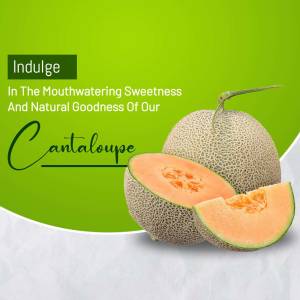 Indulge In Cantaloupe Sweetness Promotional Banner For Facebook