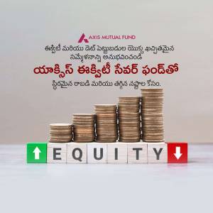 Image depicting stacked coins and the word 'EQUITY' with arrows indicating growth and potential decline.