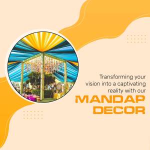 A beautifully decorated mandap for a wedding ceremony