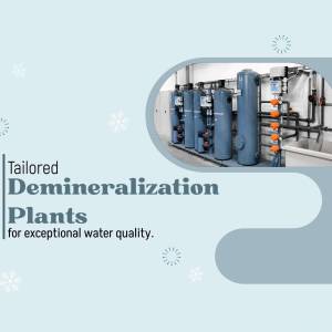 Industrial demineralization plant for water purification