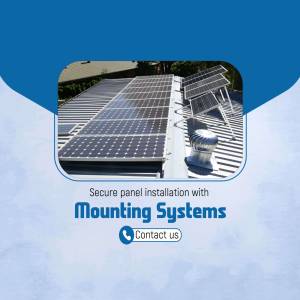 Solar panels installed on a metal roof with mounting systems