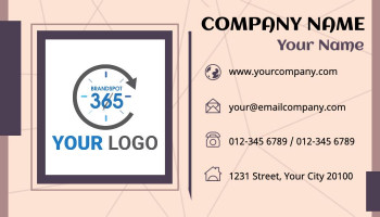Modern business card with company logo and contact information