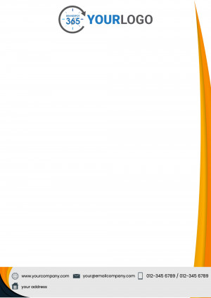 Professional company letterhead with logo and contact information
