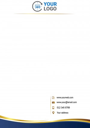 Clean letterhead design with logo and contact information