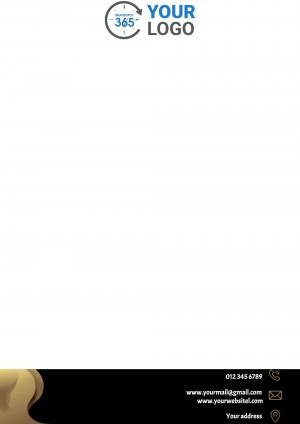 Clean letterhead design with space for logo and contact information