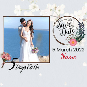 Save The Date Wedding Announcement Graphic For Twitter