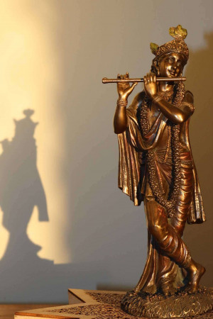 Lord Krishna With Flute Poster For Twitter