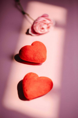 Valentine's Day Hearts And Rose Promotional Banner For Instagram