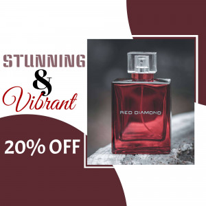 Red Diamond Perfume - 20% Off Social Media Post For Pinterest