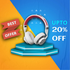 Headphone Sale - Up To 20% Off Graphic For X