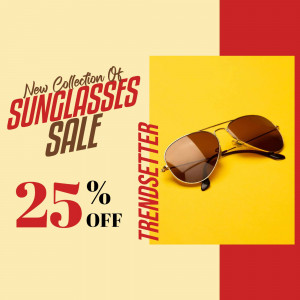 Sunglasses Sale - 25% Off Business Poster For Instagram