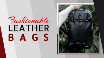 Fashionable Leather Backpack Graphic For WhatsApp