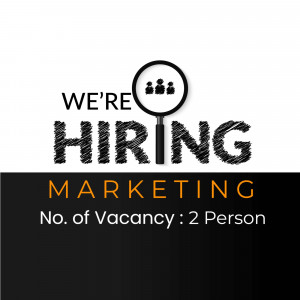 We're Hiring - Marketing Team Business Poster For X