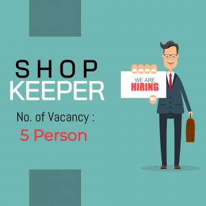 Shop Keeper Hiring Announcement Poster For X