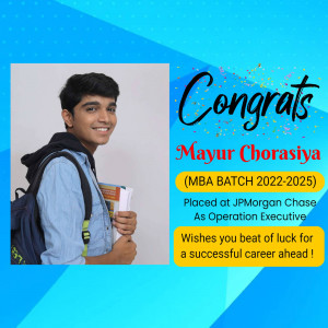 Image of Mayur Chorasiya celebrating his placement at JPMorgan Chase