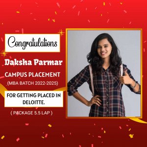 Image of Daksha Parmar celebrating her placement at Deloitte