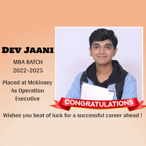 Portrait of Dev Jaani, an MBA student placed at McKinsey & Company