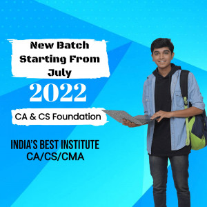 Student promoting CA & CS Foundation new batch starting in July 2022