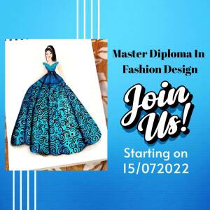 Advertisement for a Master Diploma in Fashion Design program.