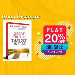 Book cover of 'Great Truths That Set Us Free' by Dr. Joseph Murphy with a 20% discount offer.
