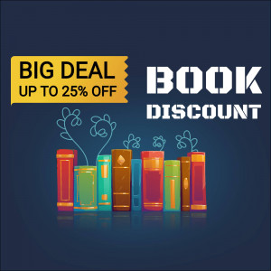 Image advertising a book discount of up to 25% off.