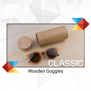 Classic Wooden Goggles Social Media Post For WhatsApp