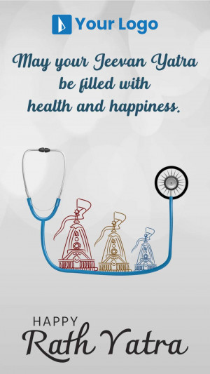 Rath Yatra greeting with health and wellness theme
