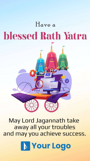 Rath Yatra illustration with a digital twist
