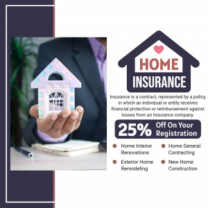 Image depicting home insurance with a 25% registration discount.