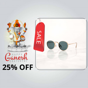 Ganesh Chaturthi Sale - Sunglasses Offer Advertisement For Telegram