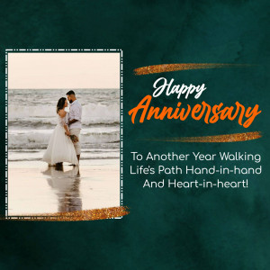 Couple celebrating their anniversary on a beach