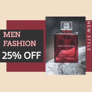 Red Diamond Men's Perfume - 25% Off Business Poster For Facebook