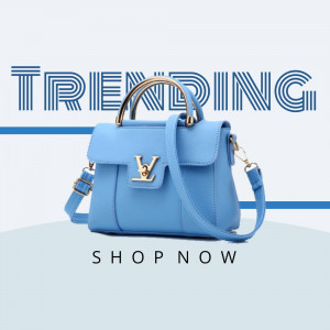 Trending Blue Handbag Marketing Image For LinkedIn
