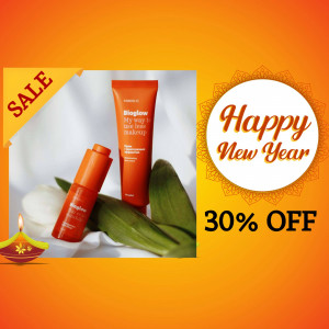 Bioglow skincare products on sale for New Year