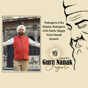 Happy Guru Nanak Jayanti Template For Threads