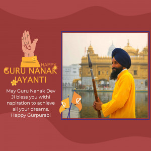 Happy Guru Nanak Jayanti Banner For Facebook