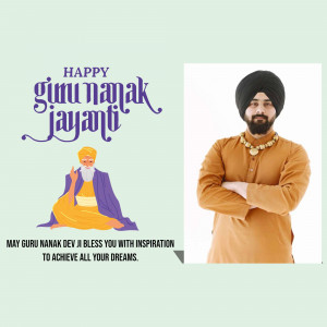 Happy Guru Nanak Jayanti Creative Design For Pinterest