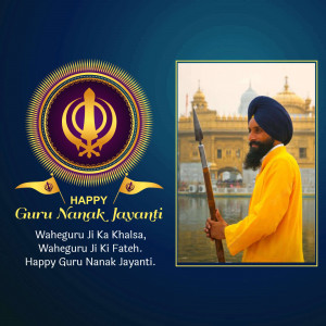 Happy Guru Nanak Jayanti Banner For WhatsApp