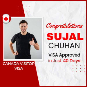Sujal Chauhan Canada Visitor Visa Approved Flyer For Instagram